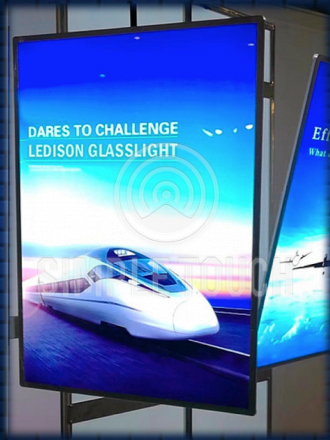 Тонкие яркие лайтбоксы Glass Light с удобной заменой рекламного плаката